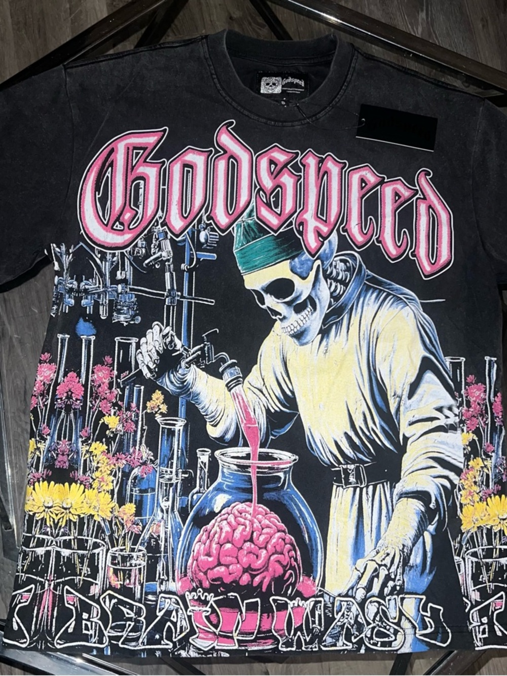 Godspeed Graphic Men's Black Brainwash Tee